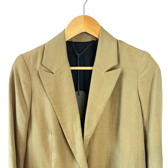 New ALLSAINTS Yolanda Lyn Relaxed Fit Woven Women’s Khaki Blazer Sz UK4 / US0 - Picture 3 of 15